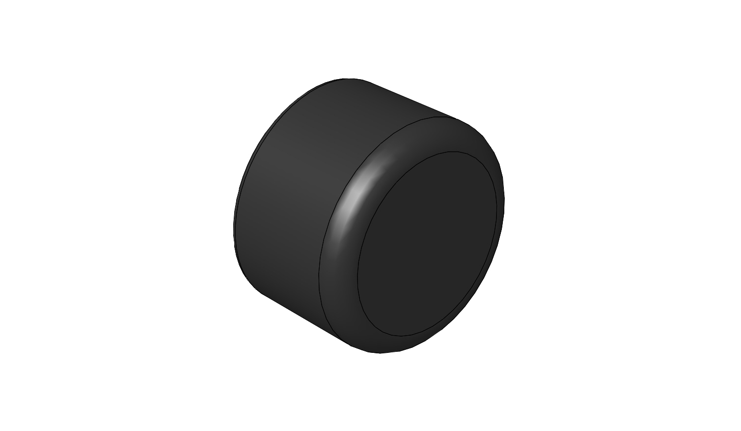PIPE END CAP PHI.8(BLACK)
