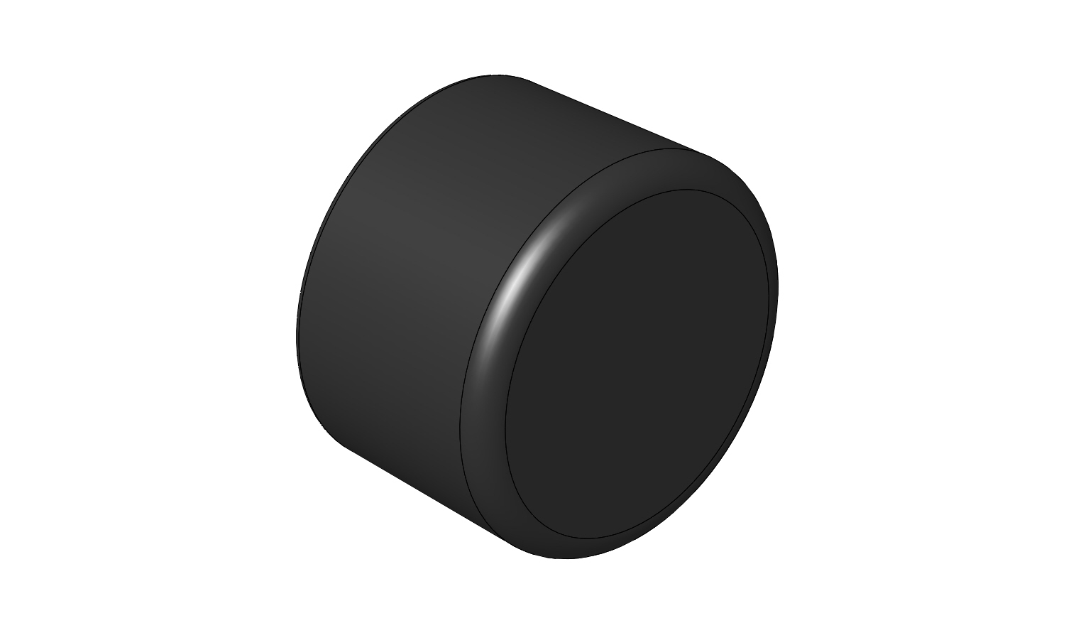 PIPE END CAP PHI.12(BLACK)